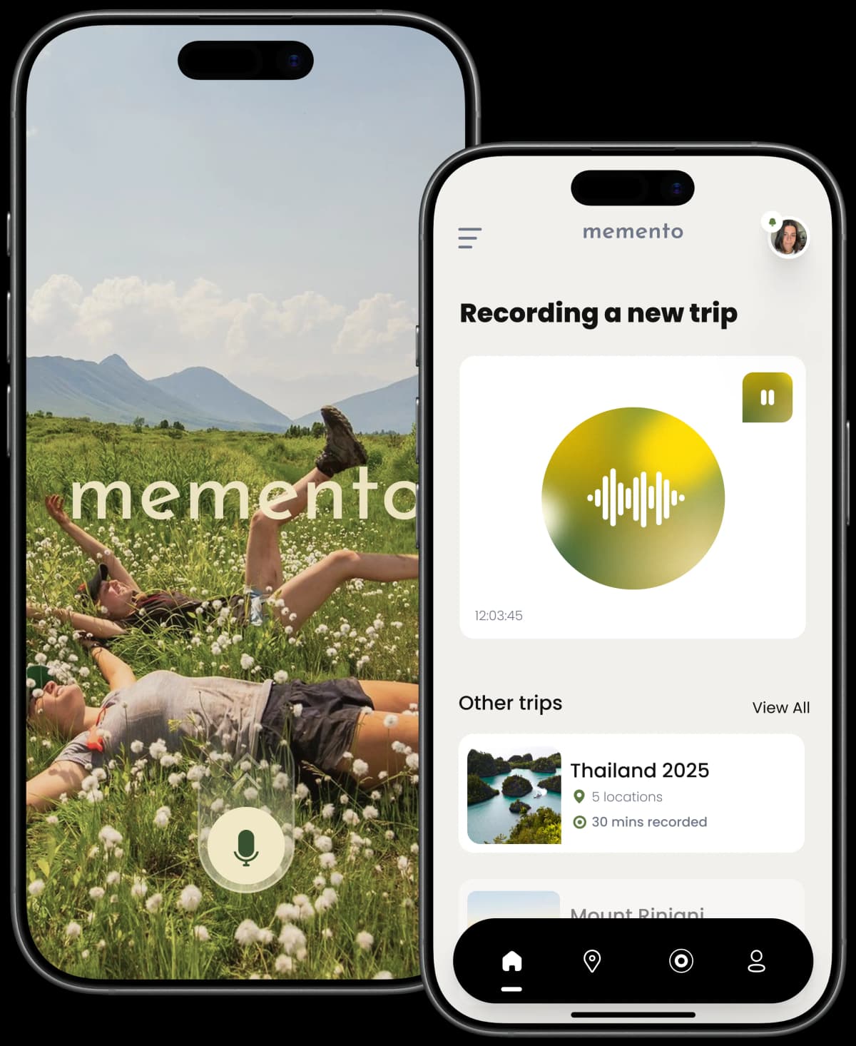 Memento app screenshot